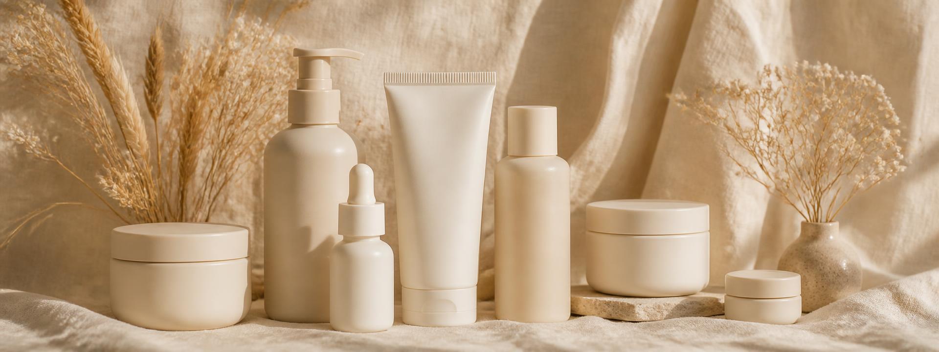 Prodotti professionali per capelli su tessuto di lino